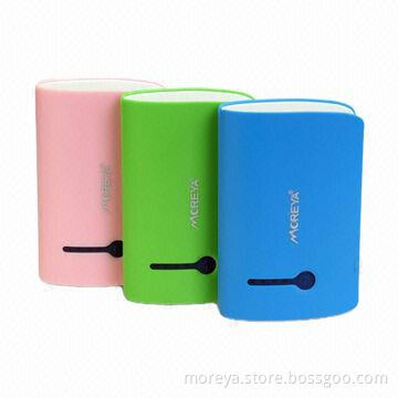 Large capacity of 6,000mA power bank, w/double USB & input (5V/1A) as well as output (5V/1A, 5V/2A)